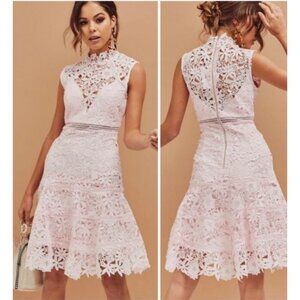 *NWOT*  White Bardot Elise Eyelet Lace Cocktail Dress